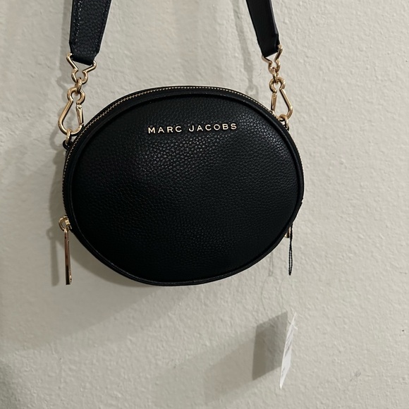 Marc Jacobs Black Pebbled Leather Crossbody Bag versatile 2 compartment - Picture 8 of 9